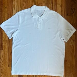 Vineyard Vines White Slim Fit Pique Polo Shirt